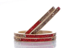 Suprimo Indian Traditional Handemade Red Colour Lac Bangles For Women & Girls - Picture 1 of 19