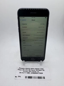 Apple iPhone 8 - Space Gray - 256GB - (Unlocked) - A1863 - works great - Zdjęcie 1 z 9