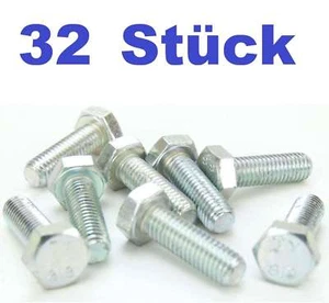 32 Stück M8 x 25 Sechskantschrauben Maschinenschrauben M8x25 DIN 933 Vollgewinde - Picture 1 of 4