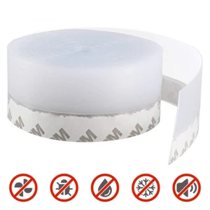 5M/16FT Weather Stripping Door Seal Strip Self Adhesive Bottom Sweep Stopper - Picture 1 of 14
