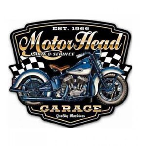 Country Metal Tin Sign Wall Art Motor Head Motorcycle Plaque WDP695D