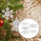 5x Weihnachtsbaum Schneeflocken Glitzer Deko Anhänger DIY Winter Dekoration