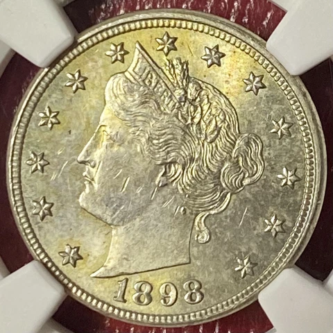 NGC MS-61!  1898 LIBERTY V NICKEL Cover