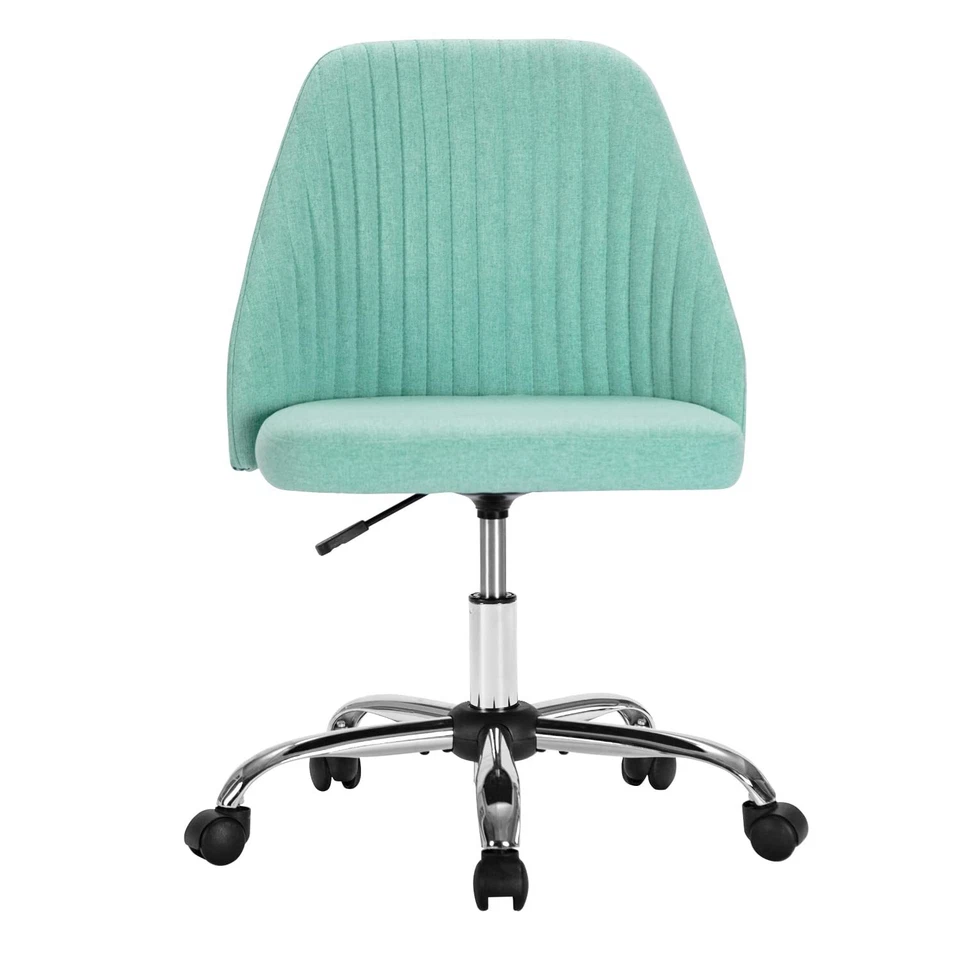 Fabric, Adjustable, Rolling Desk Chair - Home Office & Vanity Swivel Task Chair - Image 1 of 4