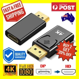 Display Port to HDMI Male Female Adapter Converter Connector 4K Displayport DP - Picture 1 of 9