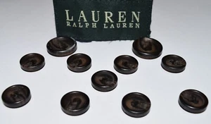 Lauren Ralph Lauren Replacement Buttons 11 Pieces Brown Blazer Sport Coat Jacket - Picture 1 of 4