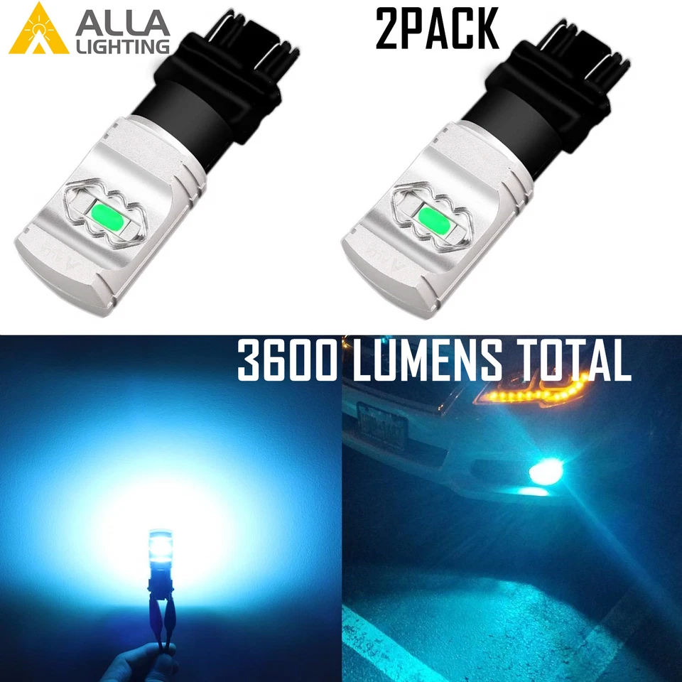 Alla Lighting LED 3157 Turn Signal Blinker DRL Parking ICE Light Blue Tint Bulb - Image 1 of 4