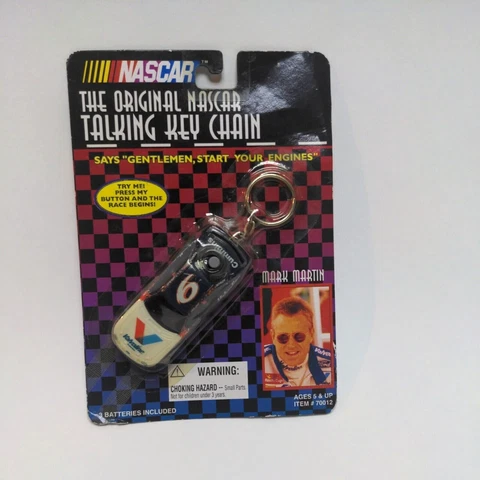 BSI 1998 Nascar Talking Keychain Mark Martin's #6 Valvoline Ford Taurus Racecar Cover