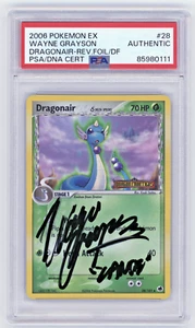 PSA Signed Wayne Grayson Pokémon Dragonair EX Dragon Frontiers 28/101 Stamped - Picture 1 of 2