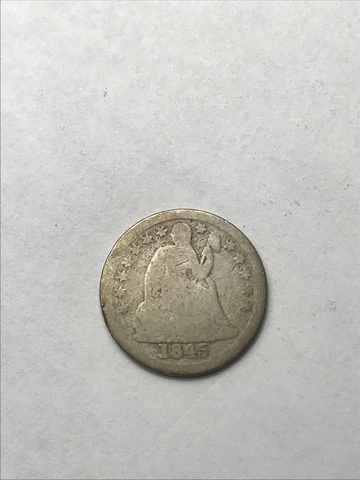 1845 Seated Liberty Dime 10 Cents Silver Coin #YT35 Cover