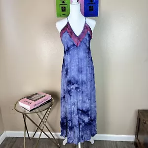 Maxi DressSleeveless Tie Dye Multicolor Summer Large Spring Sundress Beach (New) - Picture 1 of 11