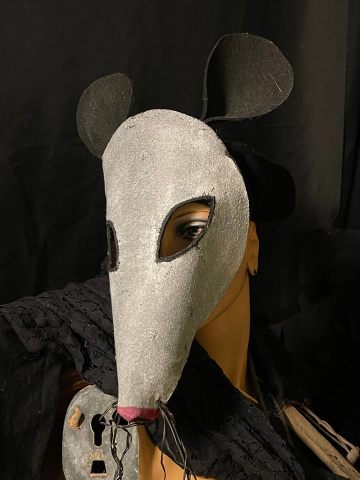 Possum Opossum Masks, Custom Handmade Folk Horror Props, Halloween Party - Image 1 of 4