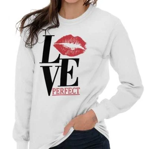 Love Cute Valentine's Day Fashion Graphic Long Sleeve T Shirt Tees For Women - Picture 1 of 9