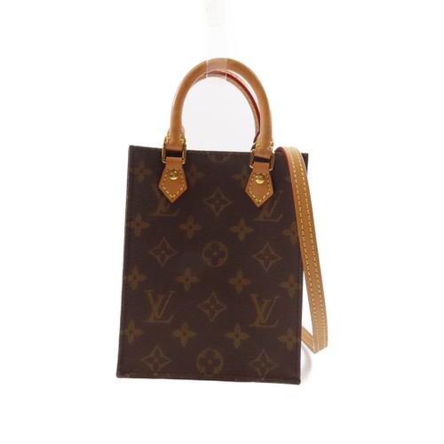LOUIS VUITTON（LV） Borsa a tracolla Louis Vuitton LV Petit Sac Plat 2 vie borsa a mano M69442 monogramma marrone