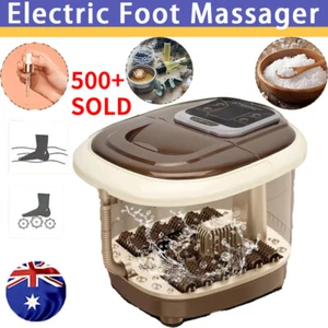 Electric Foot Massager 10L Bubble Foot Bath Spa Foot Tub Roller Heat Soak Bath - Picture 1 of 14