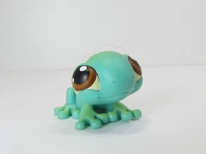 Littlest Pet Shop LPS #111 Verde Gecko Lagarto Salamandra Ojos Marrones - Imagen 1 de 4