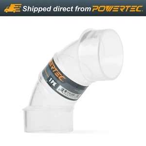 POWERTEC 70336 2-1/2" 90 gradi gomito - connettore collettore polvere plastica ABS - Foto 1 di 8
