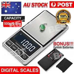 500g 0.01 DIGITAL POCKET SCALES JEWELLERY ELECTRONIC milligram micro mg 2025 - Picture 1 of 9