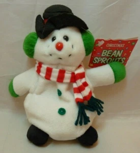 GIFT INNOVATIONS CHRISTMAS BEAN SPROUTS SNOWMAN  (8") FREE SHIPPING ! - Picture 1 of 4