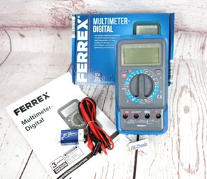Ferrex Multimeter Digital LC Display Stromstärke Spannung Widerstand Batterietes - Bild 1 von 4