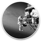 2 x Vinyl Stickers 7.5cm (bw) - Space Station Astronaut NASA Rocket  #40832
