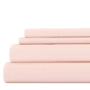 Premium Ultra Soft 4 Piece Blush Solid Microfiber Twin Sheet Set - Picture 1 of 6
