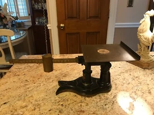 antique Howe iron and brass fish tail scale - Picture 1 of 15