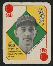 1951 Topps Red Back #21 Larry Jansen New York Giants ~ EX
