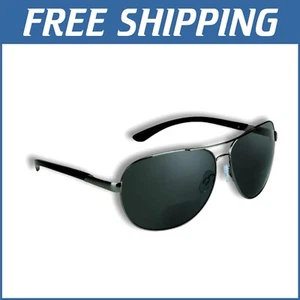 Adjustable Polarized Bifocal Readers - Stylish Gunmetal Frame for Fishing & More - Picture 1 of 10