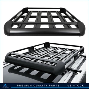 50" X 38" Aluminum Roof Rack Basket SUV Top Cargo Luggage Carrier Crossbar Black - Picture 1 of 9