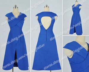 Game Of Thrones Cosplay Daenerys Targaryen Costume Blue Dress Good For Halloween - Picture 1 of 9