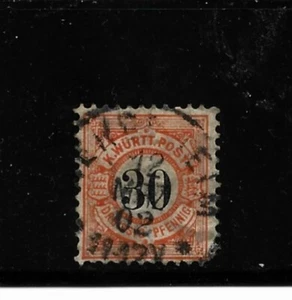 Germany Wurttemberg Stamp-30 Pf. (1900 - Sc. #64) - Orange/black. Used/H - Picture 1 of 1