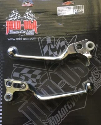 CHROME V-Factor Hand Levers Brake Clutch XL 96-03 All 96-UP except 08-UP Touring - Image 1 of 3
