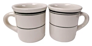 Pair of TUXTON 9oz Ceramic Restaurant Grade Diner Style Coffee Cup - Picture 1 of 5