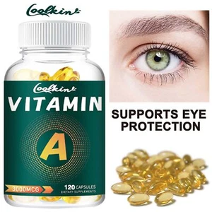 Vitamine A 3000 mcg - supplément de santé oculaire, santé visuelle, soutien - Foto 1 di 12