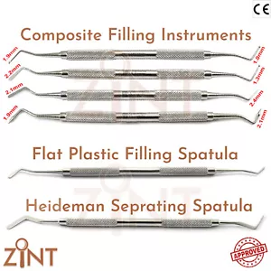 Instrumentos de colocación de amalgama restauradora de relleno de plástico compuesto dental 6 PIEZAS - Imagen 1 de 10