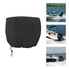 Outboard Motor Cover, Boat Engine Hood Cover, 420D Oxford Fabric Black Outboard