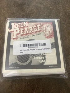 John Pearse Guitar Strings Acoustic Phosphor Bronze #600L Light - Picture 1 of 6