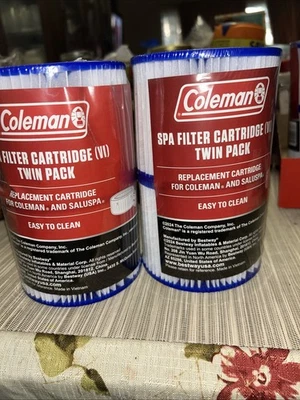 Lot of Two Coleman Type VI Spa Filters Cartridge - Twin Packs (Total 4) Sealed - Image 1 of 4