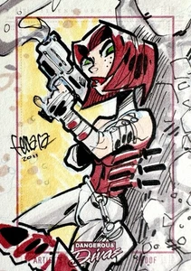 Sin Sketch Card Art by Edwardo Ferrara – Dangerous Divas, one-of-a-kind 2011 - Picture 1 of 7