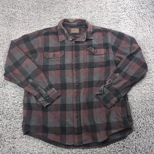 Orvis Shirt Mens Extra Large Black Gray Plaid Shacket Work Wear Outdoor Chore - Picture 1 of 6