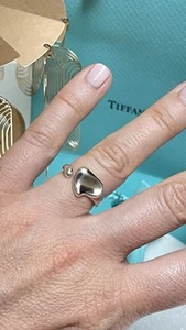 Tiffany & Co. Elsa Peretti Full Heart Ring in Sterling Silver size 5 NEW $499 - Picture 1 of 18