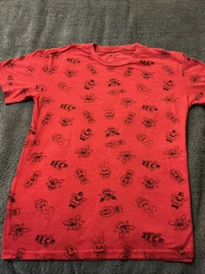 Five Nights At Freddy’s Graphic Print Red Shirt, Horror Game Bonnie, Chica,Foxy - Image 1 of 4