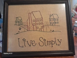 Handgestickte Wandkunst 16"x 16" - Bild 1 von 2