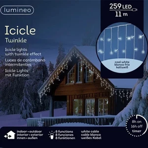 Tenda Luminosa 259 LED Bianco Freddo11 mt-8 Giochi di Luce e Timer 49.4827 - Foto 1 di 4