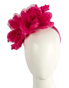 Fuchsia silk flower fascinator headband Fillies Collection Made in Australia - Picture 1 of 4