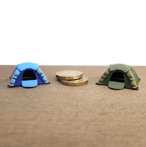 Miniature Camping Tent. Hand-Painted. 1:64 Scale - Picture 1 of 3