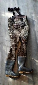 Cabelas Realtree Max 4 Thinsulate Chest Waders Men Boot 10 Camouflage Hunt Fish - Picture 1 of 21