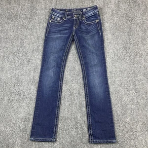Jeans Miss Me donna 26 bootcut cowgirl punto spesso ricamo strass denim - Foto 1 di 14