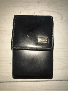 Canon PowerShot Leather Compact Camera Case Belt Loop Wrist Strap - Picture 1 of 3